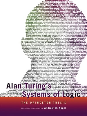 cover image of Alan Turing's Systems of Logic